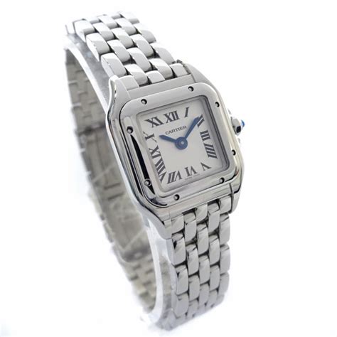 cartier panthere mini silver dial ladies watch wspn0019|cartier watch mini model.